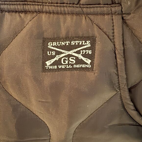 NEW Grunt Style Men's Tac Woobie Pullover Hoodie Black Size Large Arm Patches - Picture 3 of 8